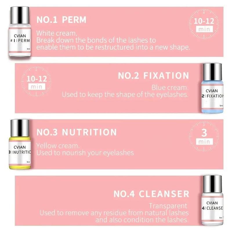 Product Introduction of Professional Lash Lift Kit, 1 Set Semi-permanent Curling Eyelash Perm Kit, Long Lasting Lash Perming Set, Perfect Birthday Gift for Mother Women 5