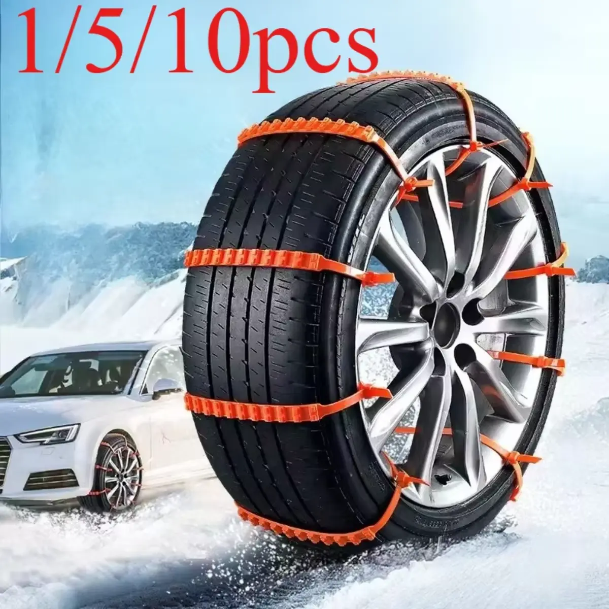 Car Tire Chains Winter Snow Anti-Skid Tyre Cable Ties Auto Outdoor Snow Tire Tyre Anti Skid Chain Emergency Accessories