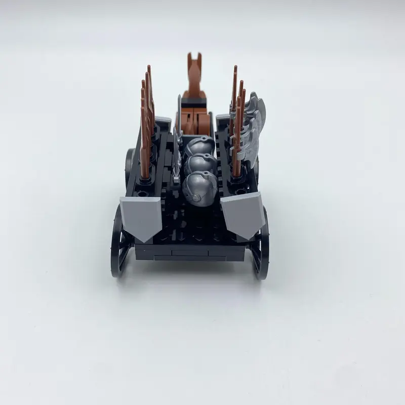 Medieval Ancient Chariot Transport, Western Chariot, Prisoner Chariot, Small Particle Building Block Assembly Transport, Christmas Gift 5