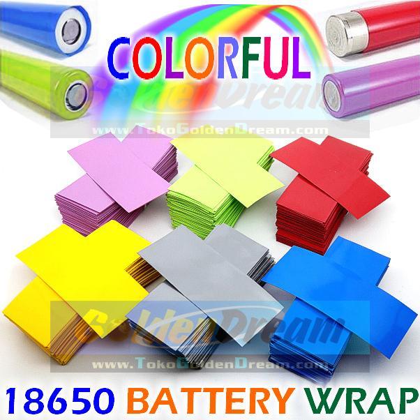 Jual Color Battery Wrap 18650 Plastik Baterai Jaket Plastic Skin PVC ...