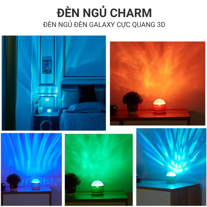 2-IN-1 Đèn ngủ Đèn GALAXY Cực Quang Đèn Chiếu Bầu Trời Sao,led decor đèn trang trí con mắt động đèn magic lights đèn trái châu xoay đèn led bay phòng đèn ngủ tích điện đèn xoay 360 độ 7 màu galaxy ngân hà đám mây đèn ảo giác 3