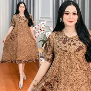 Daster Oval Anisa Resleting depan Tali samping Busui Rayon Premium Motif Terkini