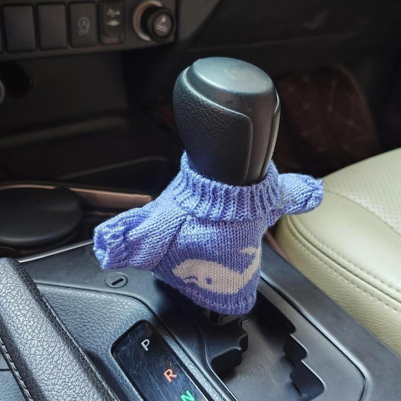 Car Gear Shift Knob Cover, Hand Brake Decorative Button Cover, Universal Winter Warm Shift Knob Cover 3