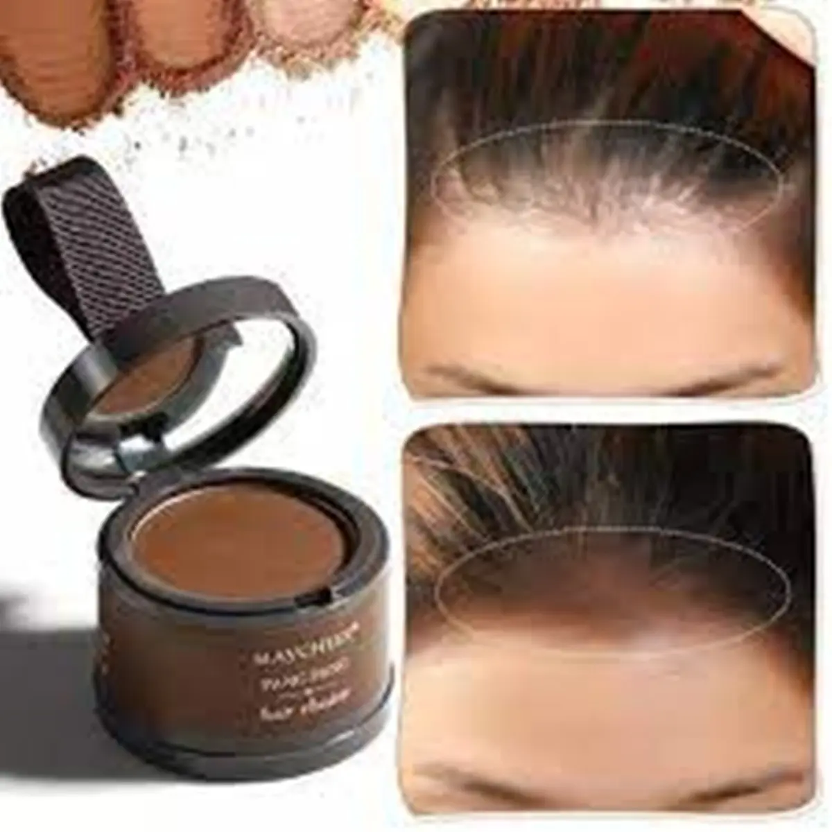 Hair Shadow Bedak Penutup Garis Rambut Yang Tipis Penutup Uban Bronzer Pewarna Dye