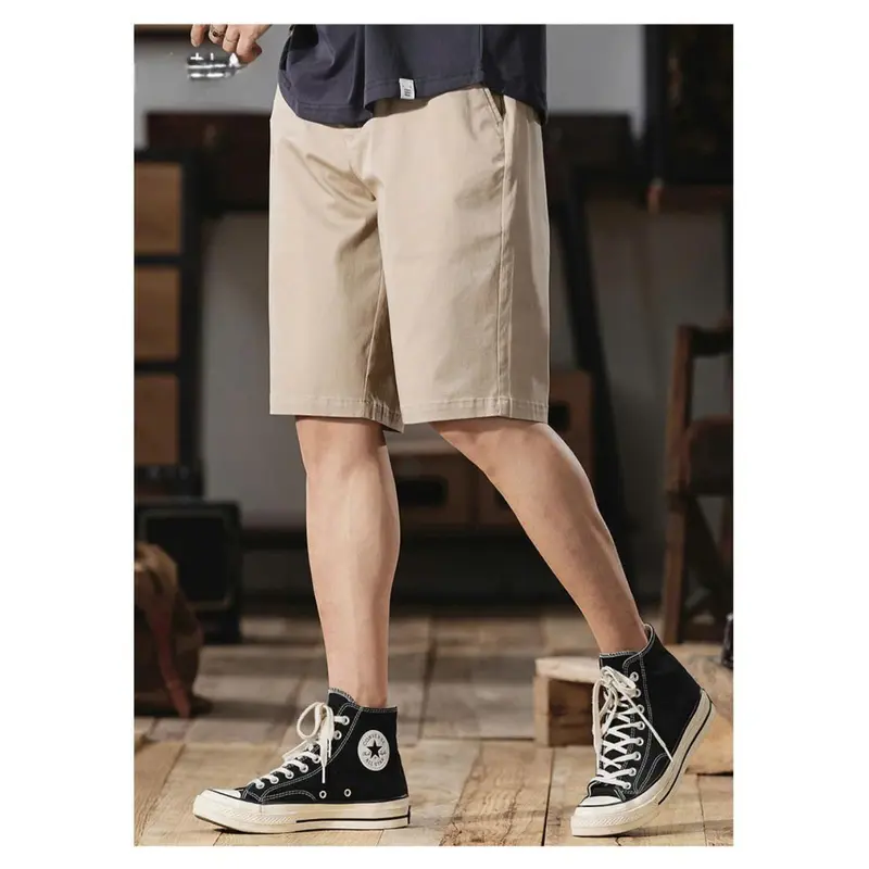 Quần short Kaki Nam vải Cotton Chất Co Giãn mềm mịn thoáng mát mẫu mới 2024 3