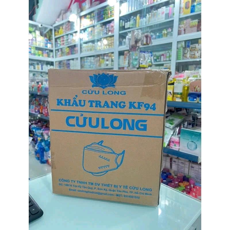 SALE - KHẨU TRANG KF94 CỬU LONG 4 Lớp 1 thùng 300 cái trắng