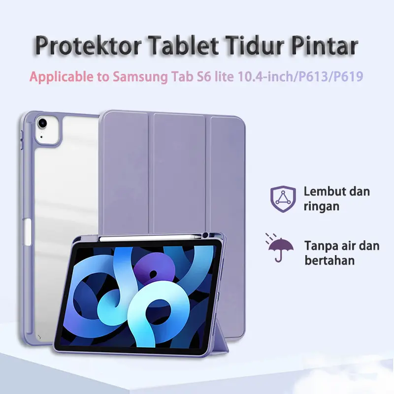 Casing Samsung Galaxy Tab S6 Lite P610/P615/P613/P619 10.4" Smart Case Sleep wake Cover Silikon 0