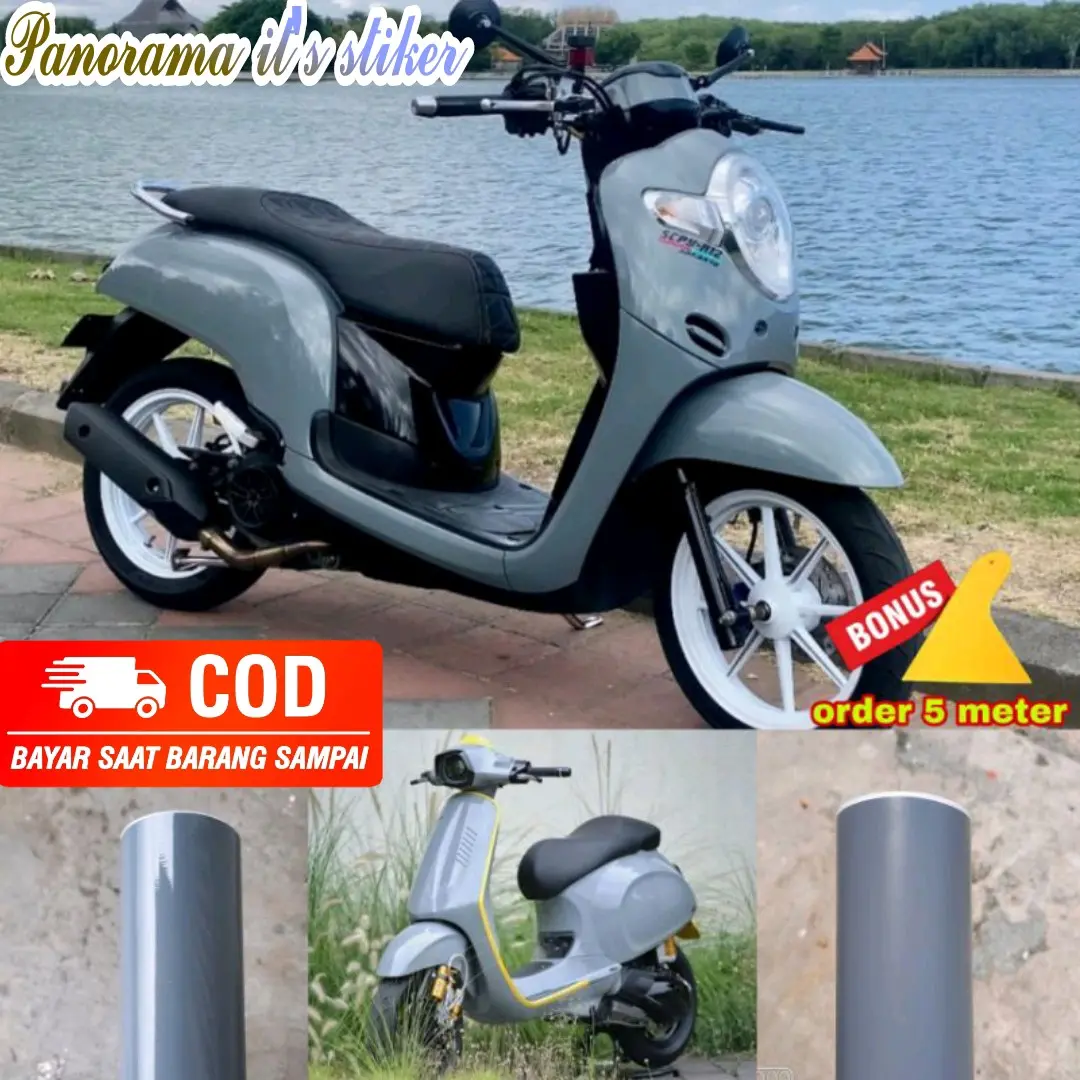 SKOTLET MOTOR STIKER ABU ABU GLOSSY LEBAR 45CM /STIKER ABU ABU KILAP GLOSSY Motorcycle
