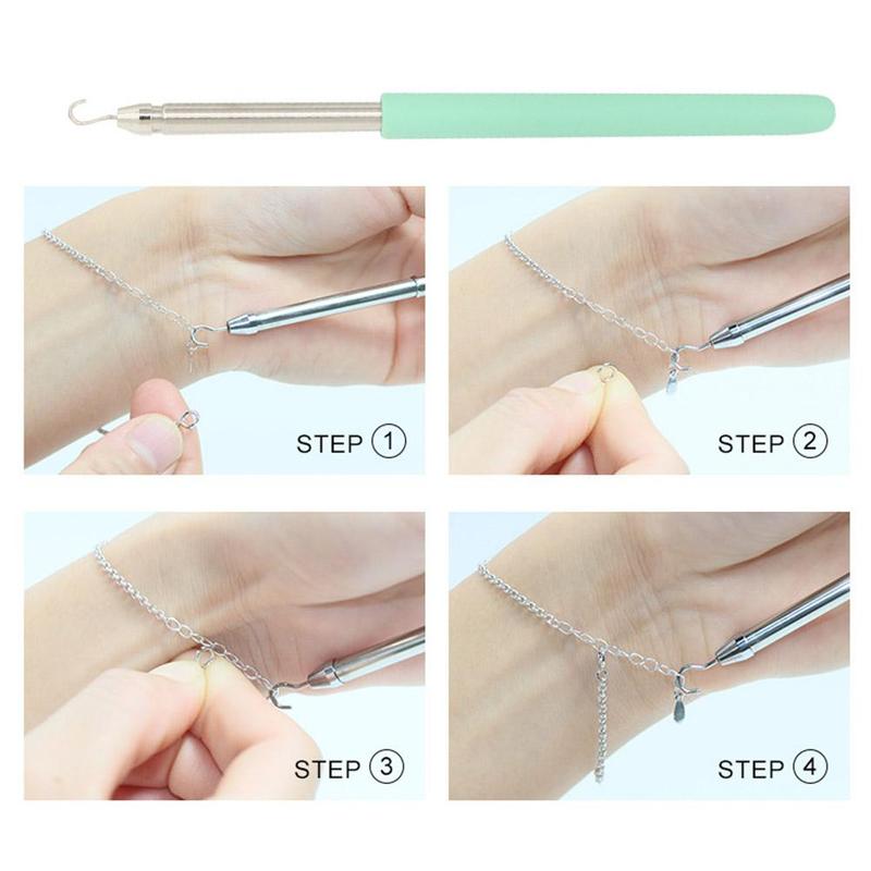 Product Introduction of 1PC Bracelet Helper Tool Hook Easy Wearing Tool Aid Assistance Metal Portable Bracelet Buddy Fastening Helper 36