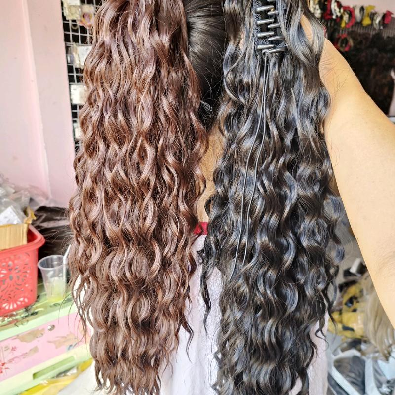 Tóc giả ngoặm đui ngựa xù đũa 65cm mẫu mới Hot trend nagi 4