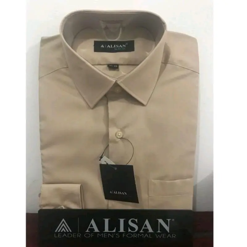 Kemeja Alisan Original Reguler Coklat1 Size 13 & 13.5 Ukuran Kecil Lengan Panjang Santri Pesantren 2