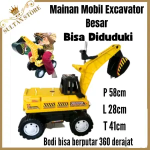 Mainan truk excavator bisa dinaiki mainan mobil dorong ST2121 Anak Truck