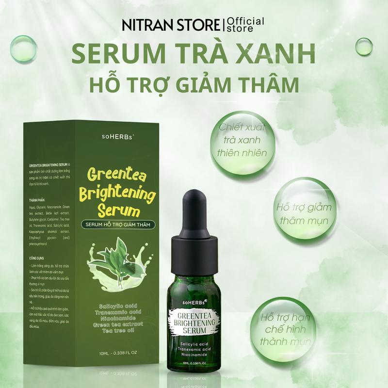 Tinh Chất Trà Xanh - Hỗ Trợ Làm Mờ Thâm Giảm Mụn Dành Cho Tất Cả Các Loại Da - 10ml Skincare Nữ Chăm Sóc Da Women Chăm Da Đón Tết