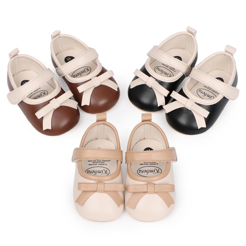 Infant Baby Girls Moccasins Cute Bowknot Soft Sole Flat Shoes Prewalker Anti-Slip Shoes First Walker Shoes 0