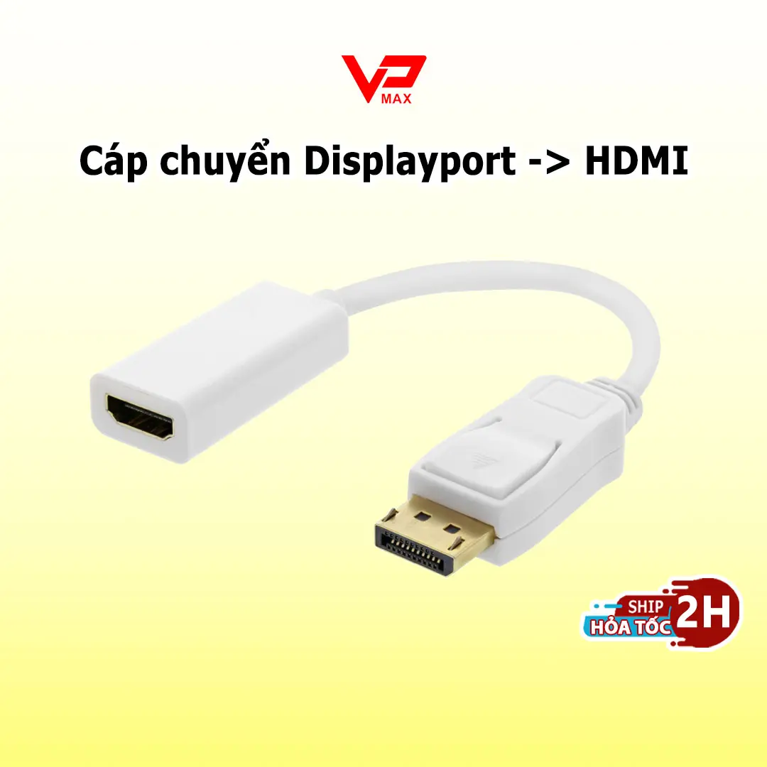 Cáp chuyển 15cm  Displayport sang HDMI chuẩn full HD 1080P 60 Hz Phụ Kiện
