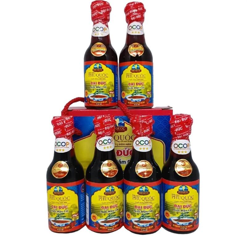 Nước mắm cốt 43° đạm 6 chai thủy tinh tổng 300ml , nguyên chất,dùng để chấm ăn sống, không có chất bảo quản, Nước Sốt Chua Cay , 4