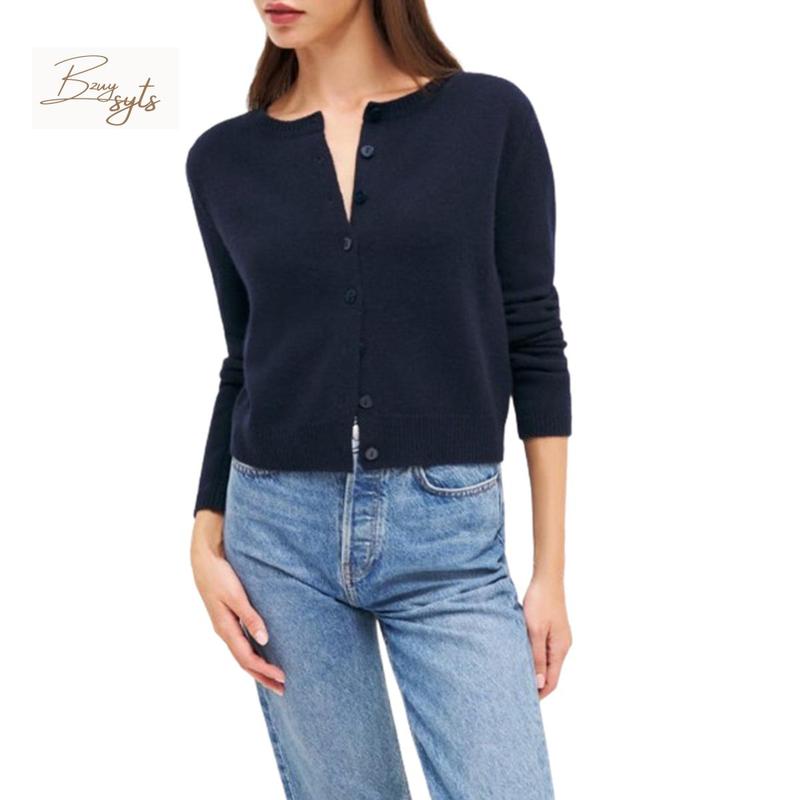 Product Introduction of Women Fashion Cardigan Solid Color Long Sleeve Sweater Button-Down Fall Casual Soft Knit Coat sweater 42