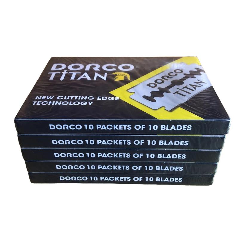 5 hộp Lưỡi lam Dorco Titan STL300B-10P 100BX - 100 chiếc hộp dao cạo Cạo Râu