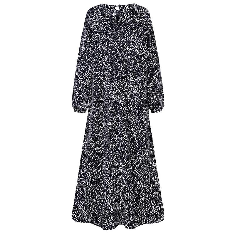 Product Introduction of SS24 Women Muslim Long Sleeve Abaya Kaftan Polka Dots Casual Loose Shirt Dress 2023. 10