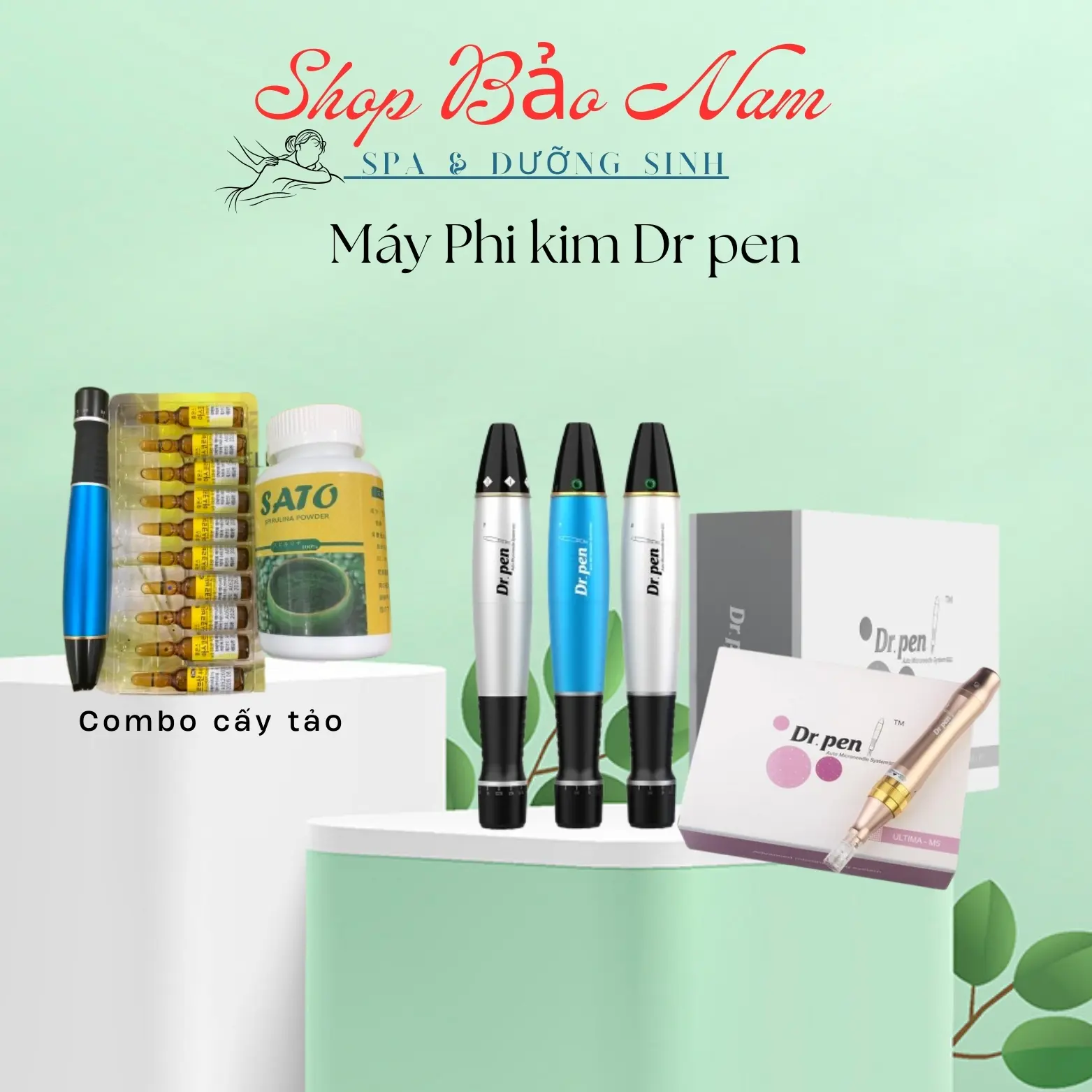 Máy cấy tảo Dr Pen tích điện và không tích điện , combo cấy tảo dùng cho Spa, cá nhân Skincare máy  nano máy  cấy trắng