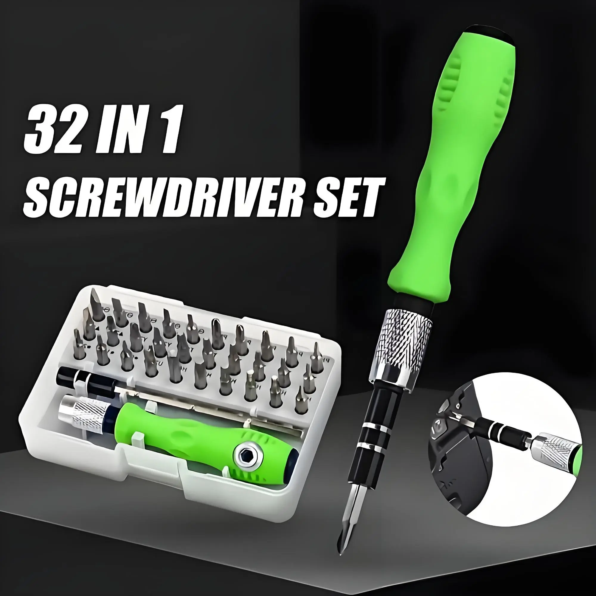 32 in 1 Precision Screwdriver Kit, Mini Magnetic Screwdriver Set, Screwdriver Tool Kit Suitable for Glasses, Watches, Mobile Phones, Laptops, and Computers