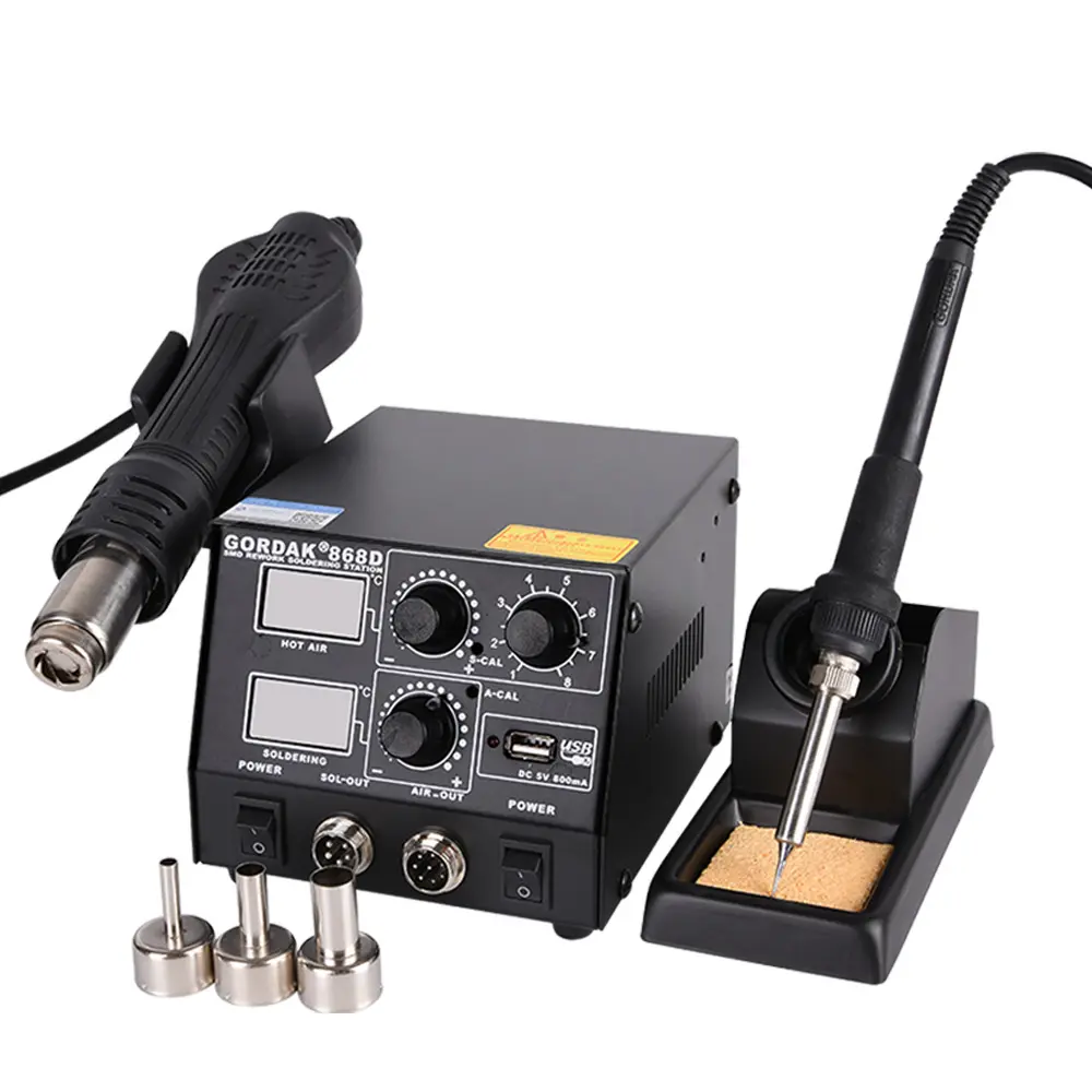 Bộ Trạm hàn khò Gordak 868D 2 màn hình hiển thị