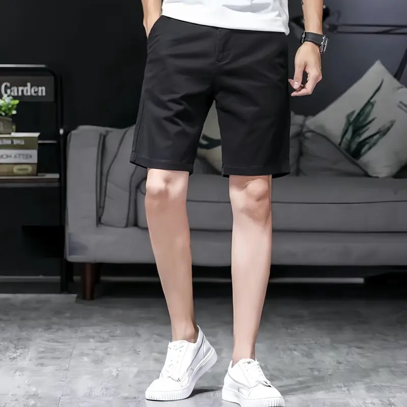 Quần short nam chất liệu kaki thoáng mát mùa hè phong cách trẻ trung năng động