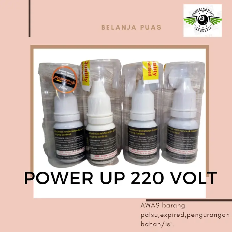 POWER UP PLECI POWER UP 220 VOLT PLECI VITAMIN BURUNG MENINGKATKAN STAMINA DAYA TAHAN DURASI KICAU 2