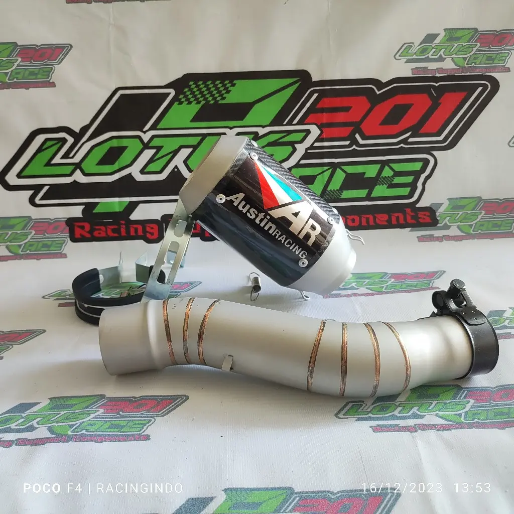 knalpot austin racing new titanium sanblasting slip on knalpot ninja fi/karbu cbr 250 rr ninja 250 sl yamaha r25 mt 25 dll