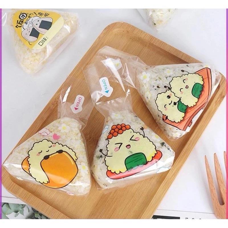  50 túi đựng cơm nắm Túi Đóng Gói Rong Biển Sushi Khuôn Túi Sushi Bento Phụ Kiện Rong Biển Cơm Bóng 