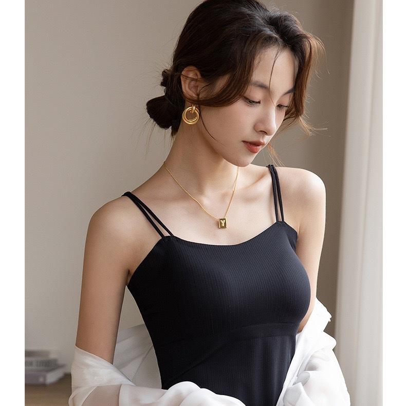Product Introduction of Beautiful back one-piece cup seamless threaded beautiful back camisole vest for women with chest pads as inner wear and outer wear base top Womenswear Lingerie 9