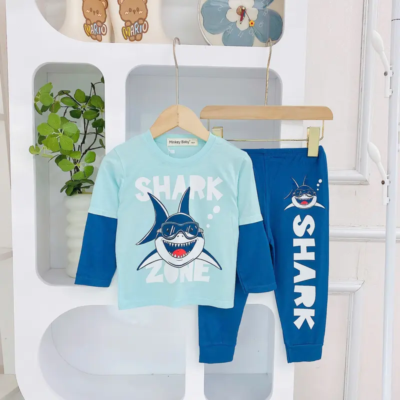 [Shin Kids] Dưới 1m15 (8-24kg) Dài Tay Chất Thun Lạnh In Nhân Vật Hoạt Hình Siêu Xinh Dành Cho Bé.Đồ Ngủ Bé Trai, Đồ Ngủ Bé Gái, Đồ Dài Cho Bé 3