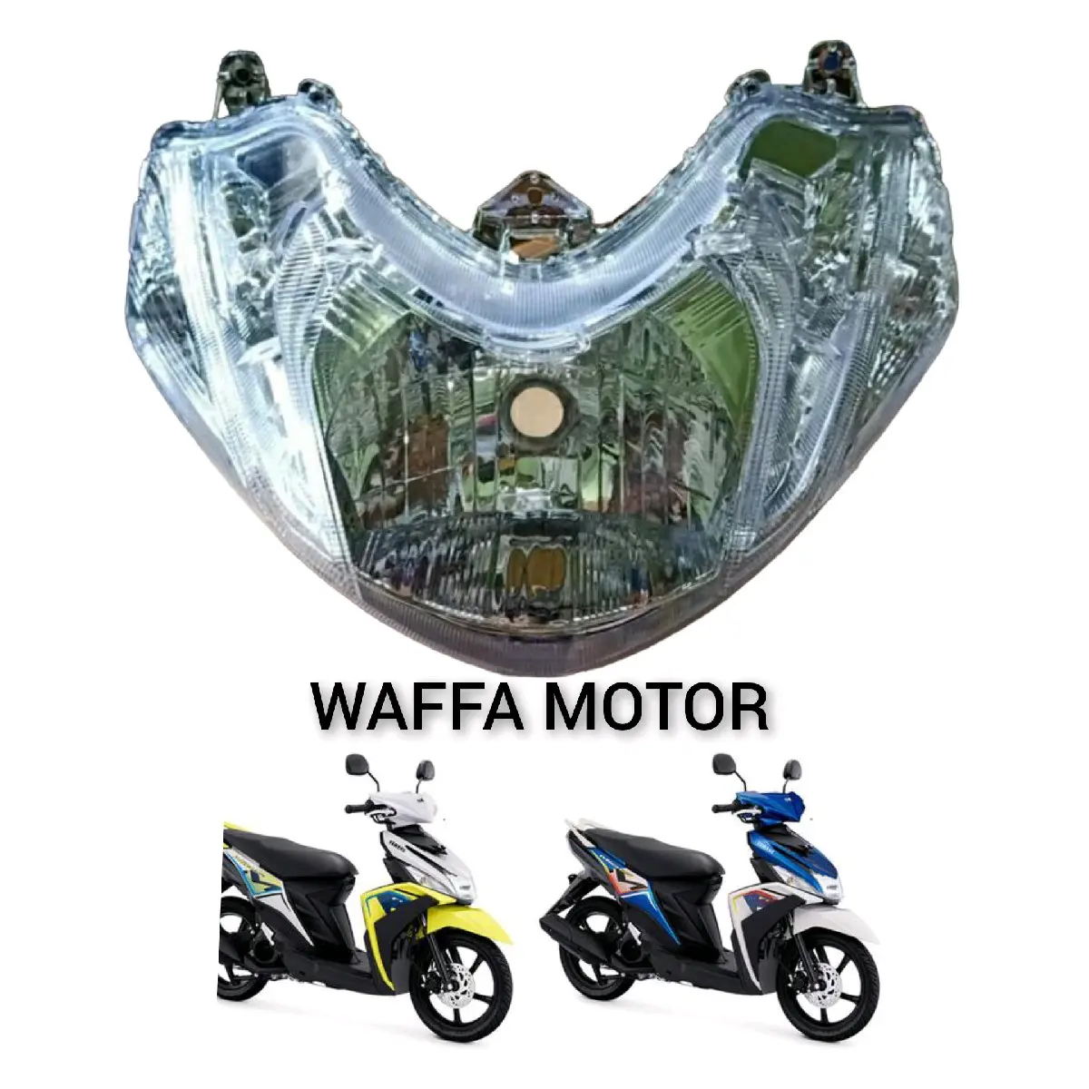 Reflektor + mika lampu depan mio m3 mio Z mio 125 Pnp Kaca Kendaraan