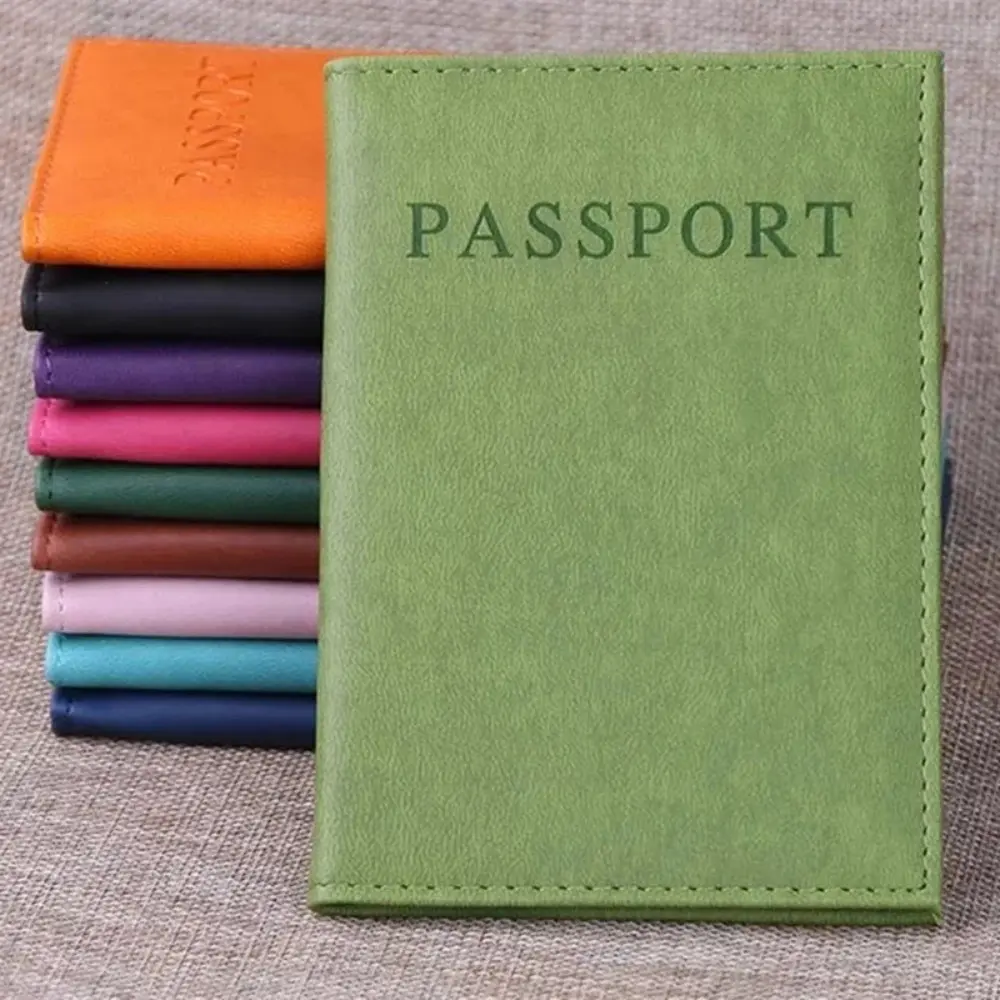 High Quality English PU Leather Passport Covers Document Cover Travel Passport Holder id Card Passport Holder Travel Acceessory