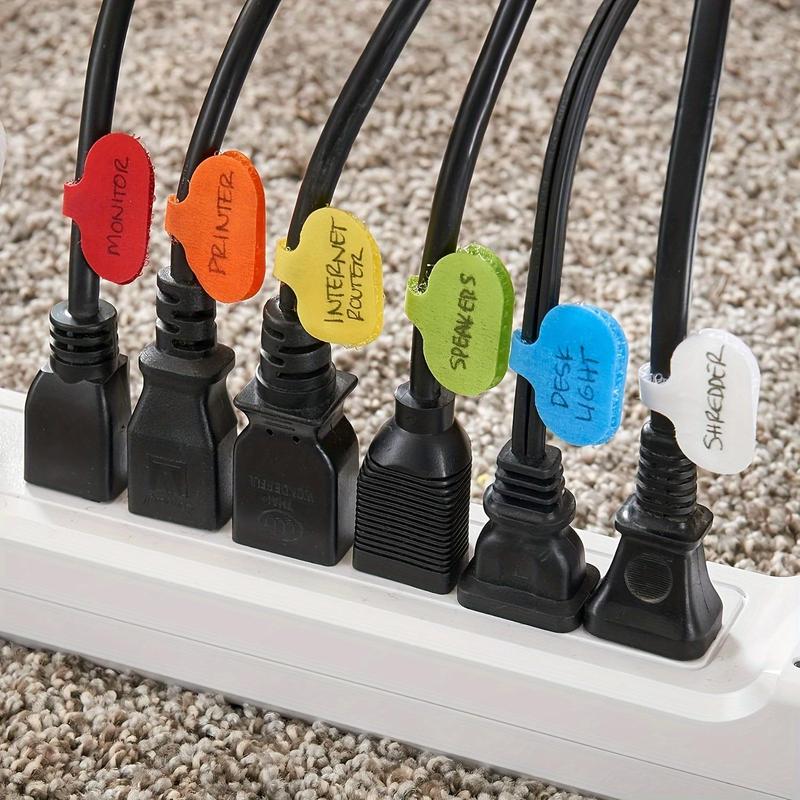 Product Introduction of Cable Label Tag, 12pcs Cable and Wire Management Identifiers, Cord Organization for Electronics and Computers, Office Supplies 6