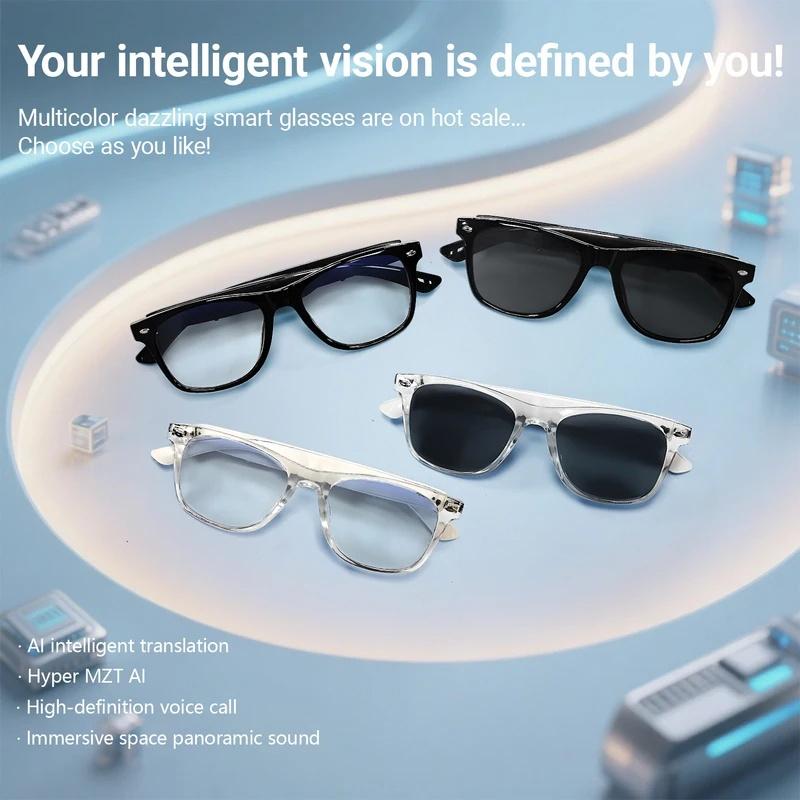 2026 Smart Glasses AI translation 100+ Languages Make Receive Calls Music Calling Noise Reduction Light BT TWS Glasses Men Women - Image 2