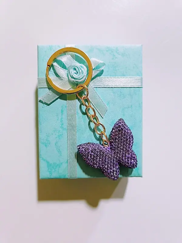 Cute Butterfly Design Keychain, Rhinestone Decor Keychain for Women & Girls, Fashion Accessories for Bag Decoration, Trendy All-match & Exquisite Keychain for Birthday Gift 5
