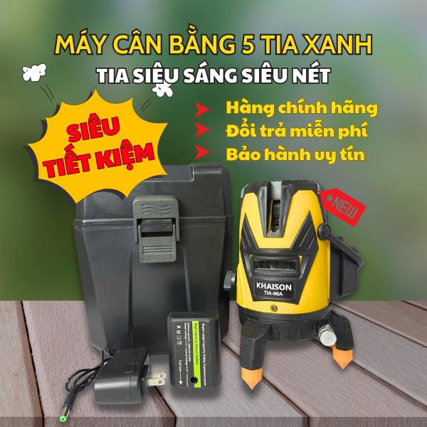 Máy cân bằng laze máy bắn cốt 5 tia xanh siêu sáng Khaison TIA-96A