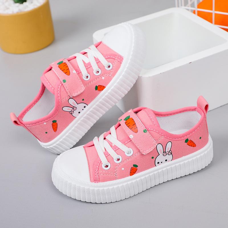 3TA Giày Vải Can Va S26-37 hình thỏ dễ thương  xuân thu 2025  thoáng khí cho bé gái Giày bé trai, giày thể thao trẻ em, cỡ vừa và lớn xu hướng giày thông thường   giày bata