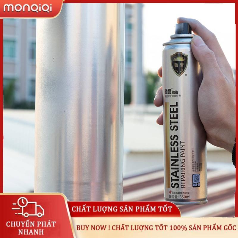 Sơn phun chống rỉ kim loại tự động inox, sơn sửa chữa mối hàn, mâm xe ô tô mạ điện, sơn xịt cầm tay, sơn crom bạc, sơn phun crom sáng bóng 350ml - chai sơn mạ điện siêu sáng