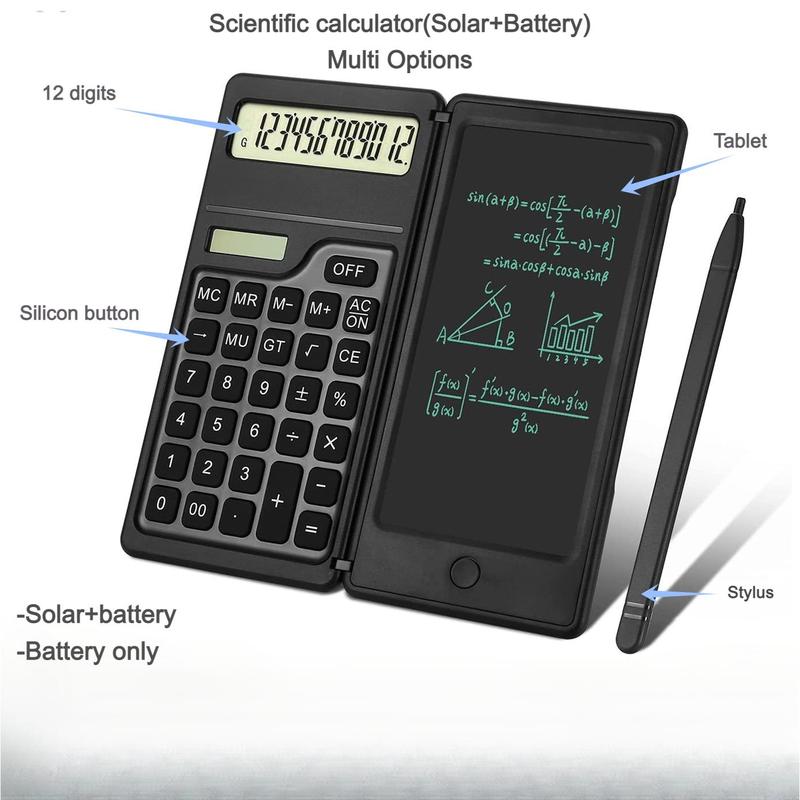 (Solar+Battery)Multi Mini Calculator With Tablet And Stylus Student ...