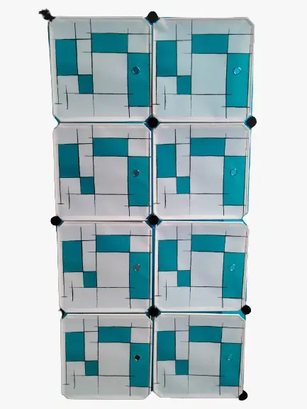 PROMO COD TERLARIS LEMARI PAKAIAN (2X4) / RAK SERBAGUNA / LEMARI SUSUN KAMAR TIDUR / LEMARI PLASTIK DENGAN TUTUP / LEMARI BAJU DAN SEPATU DAPA DI SESUAIKAN / LEMARI 8 PINTU 4