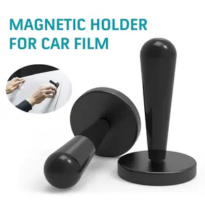 [Grip Magnetik Kuat] 43mm Alat Pemasang Stiker Mobil/Plastik Hitam Tahan Lama/Cangkir Hisap Presisi/Pemasangan Film Vinyl