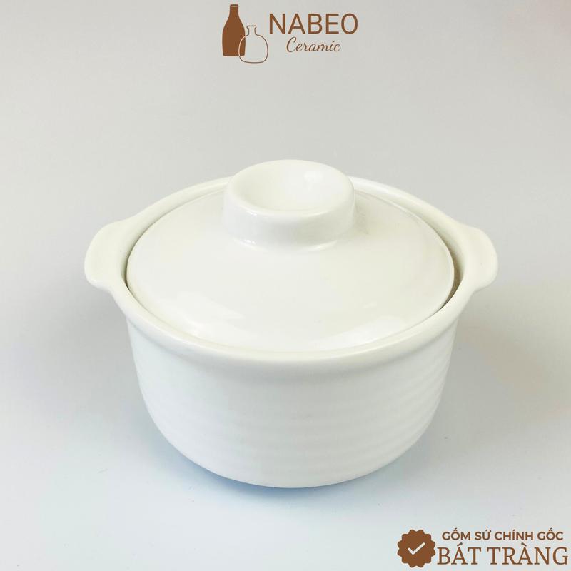 Bát Nắp Sứ Chưng Yến, Làm Caramen, Chè, Thố nhỏ cho bé ăn dặm, Dung Tích 250ml - Gốm Sứ Bát Tràng 2