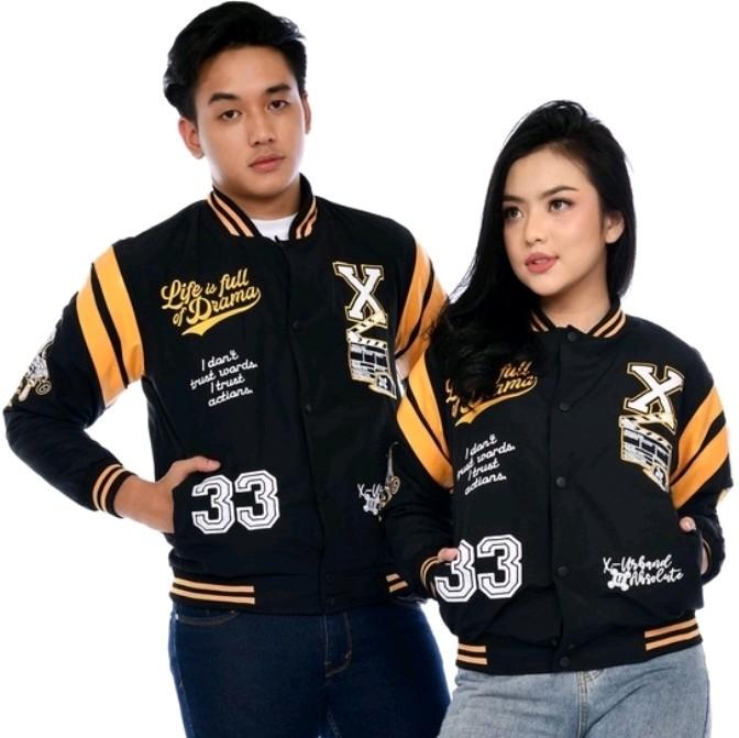 X urband absolute jaket kulit sintetis varsity unisex Bomber university lets fight stronger Gudang jaket store 6