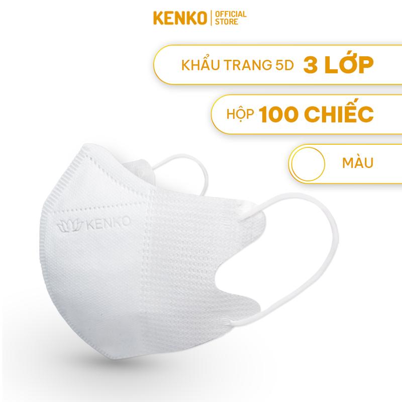 Product Introduction of [COMBO 100 TRẮNG] Khẩu Trang 5D Y Tế 3 Lớp Lọc Kháng Khuẩn KENKO, Khẩu Trang 5D Kháng Khuẩn Chống Nắng Bụi Mịn Tia UV400 1