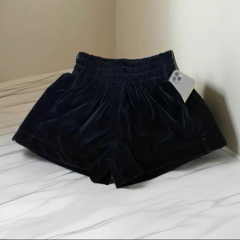 Quần Short Nhung Phồng Cạp Chun Có Túi Có BIGSIZE Nữ Women