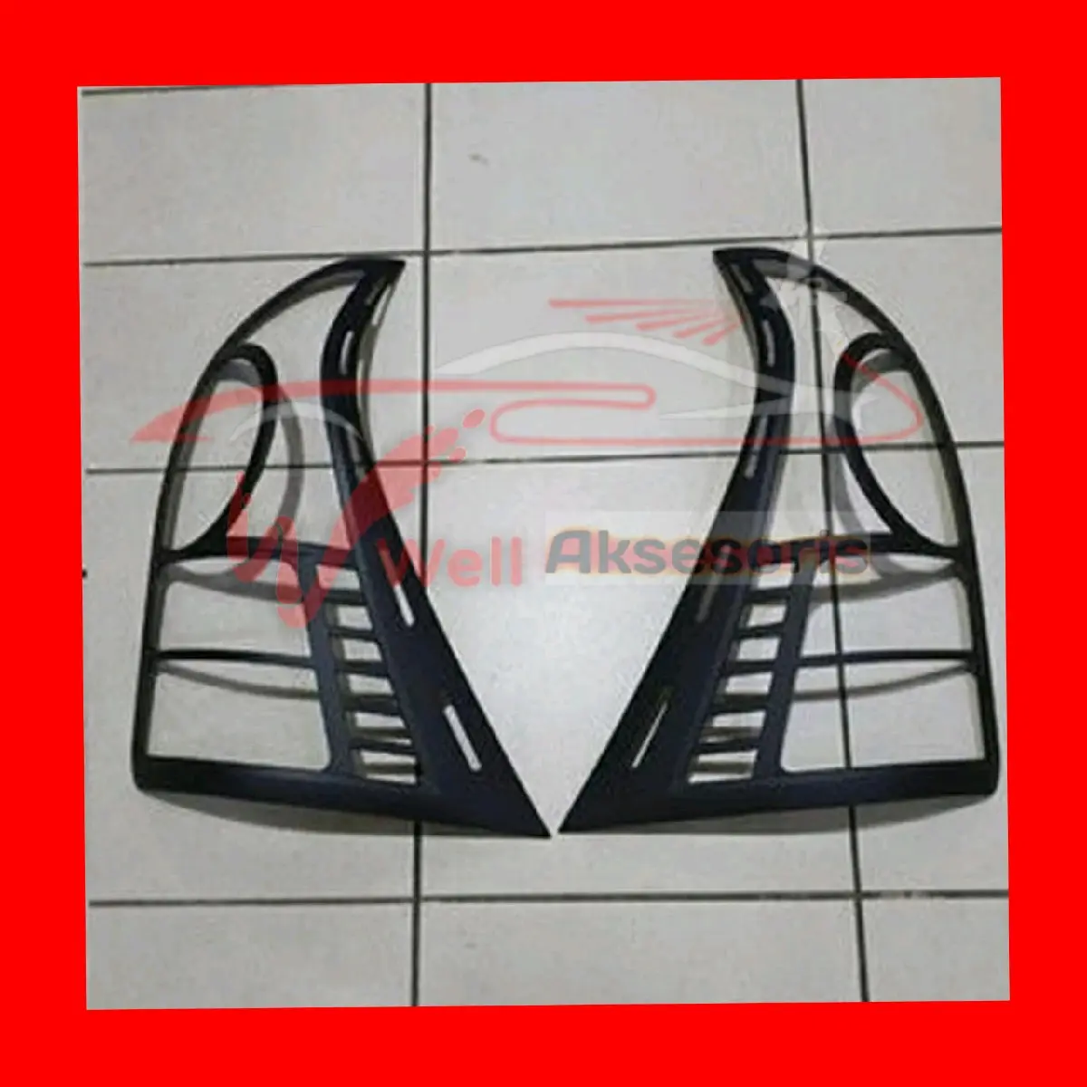 GARNISH COVER LAMPU BELAKANG ALL NEW AVANZA - XENIA HITAM DOFF 2012-2014
