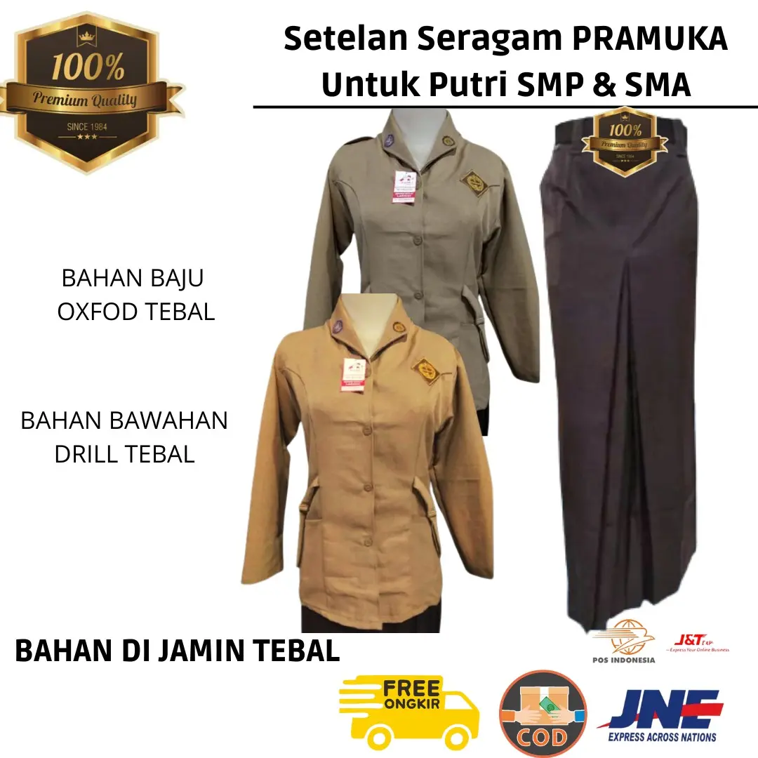 Seragam Pramuka SMP dan SMA untuk Putri