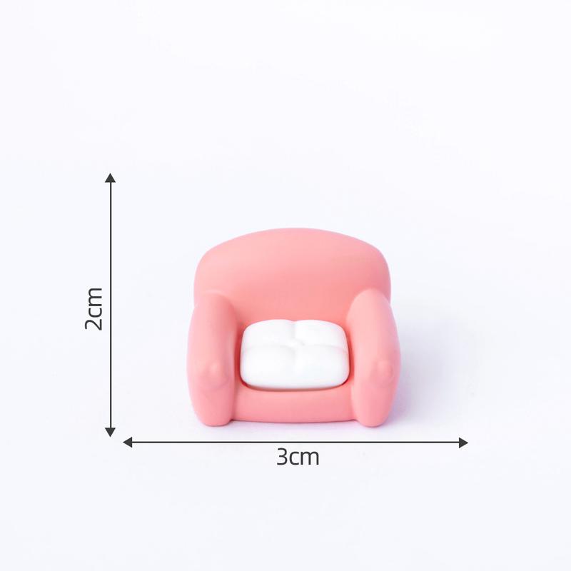 Miniature Landscape Creative Cute Living Room Sofa Pink Dollhouse DIY Decoration Accessories Miniature Mini Ornaments 2